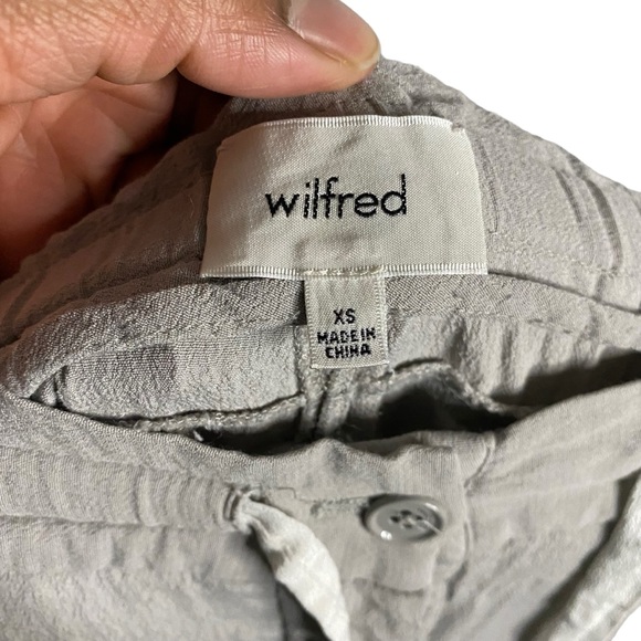 Wilfred Women's Light Gray Marais Drapey Crop Tie Front Pants - Picture 6 of 9